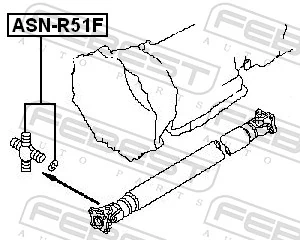 ASNR51F Febest Cruceta del eje de transmisión delantero