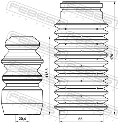 Guardapolvos amortiguador & topes de suspensión para Ford Mondeo III B4Y