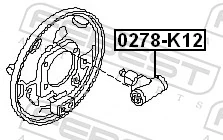  Cilindro de freno de rueda trasera Nissan Note 