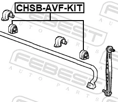 CHSBAVFKIT Febest Juego de reparación de estabilizador delantero