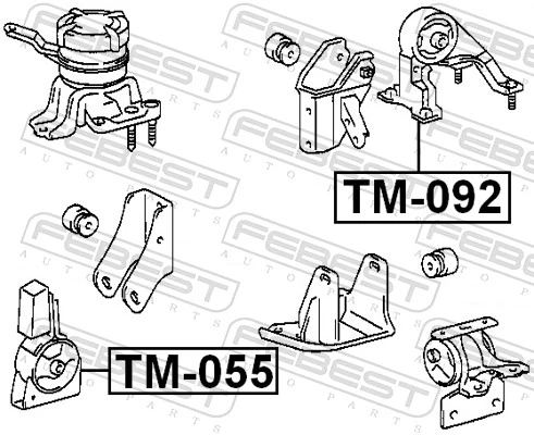 TM055 Febest Soportes de motor delantero