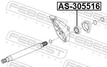 AS305516 Febest Soporte de rodamiento intermedio del semieje delantero
