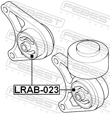 LRAB023 Febest Silentblock delantero del soporte de la traviesa del diferencial trasero