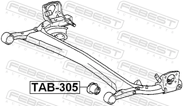 TAB305 Febest Silentblock del puente trasero