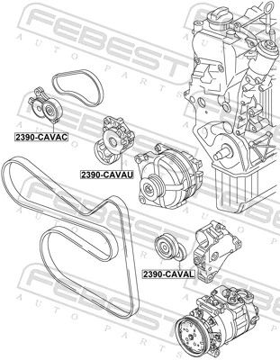 Rodillo tensor correa poli V Volkswagen Jetta V sedán (1K2) (2004 - 2010) precio, desde 15,64 EUR