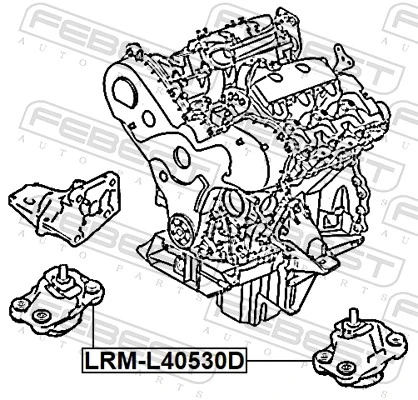 Soporte de motor, Izquierda / Derecha LR048781 Land Rover