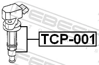 TCP001 Febest Terminal de bujía