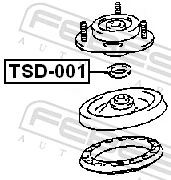 TSD001 Febest Retén del cojinete de la base delantera del amortiguador