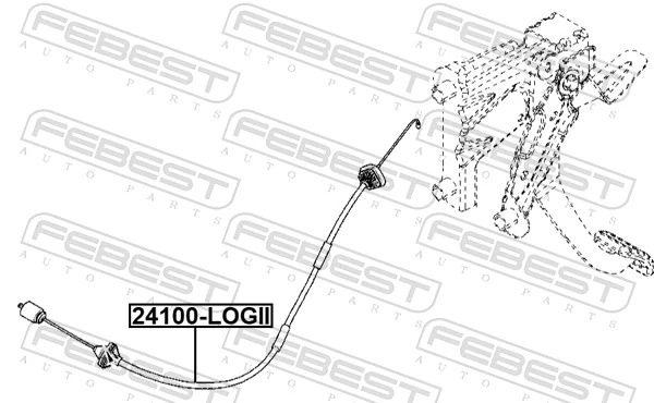 Cable de accionamiento del embrague para Dacia Logan II L8_
