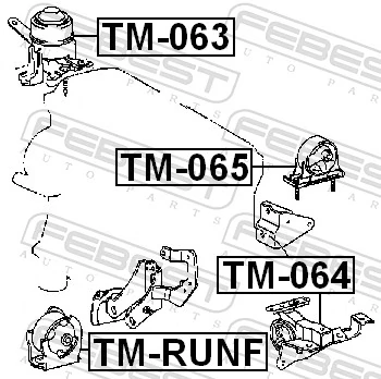 Soporte de caja de velocidades para Toyota RAV4 II XA2