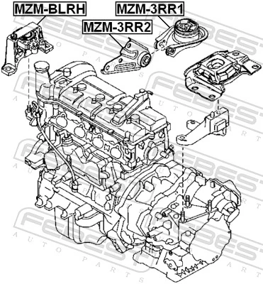 MZMBLRH Febest Soporte de motor derecho