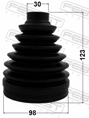 0217PT31M9 Febest Fuelle transmisión delantero exterior