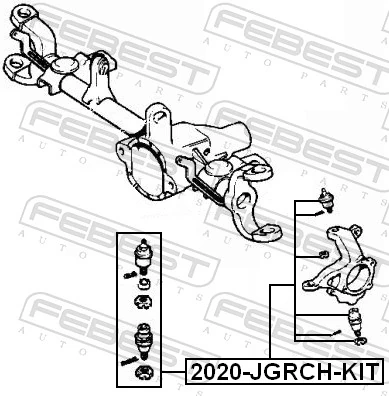 2020JGRCHKIT Febest Rótula inferior y superior, juego