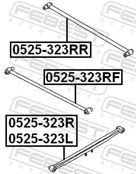 0525323RR Febest Barra transversal, suspensión de ruedas, eje trasero