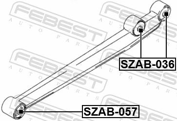SZAB057 Febest Silentblock de brazo longitudinal trasero
