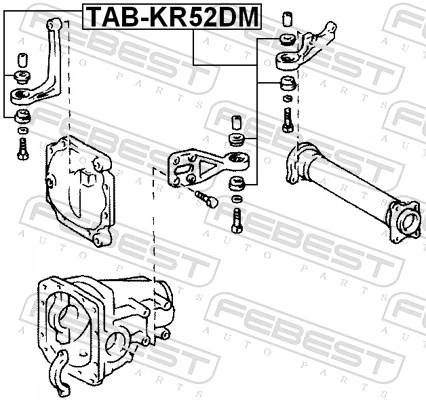 TABKR52DM Febest Silentblock del soporte del diferencial delantero