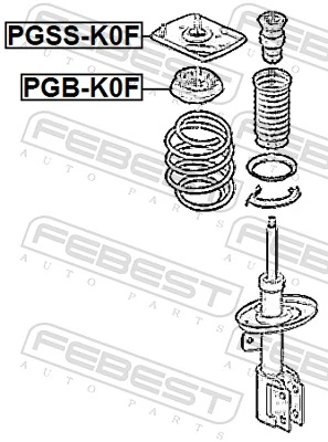 Rodamiento amortiguador delantero Opel 9805572080