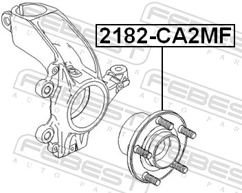 2182CA2MF Febest Cubo delantero