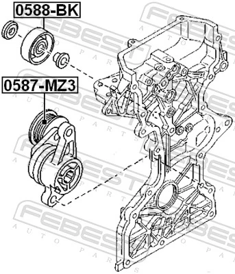 0587MZ3 Febest Polea tensora