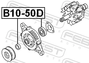 B1050D Febest Cojinete de alternador