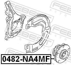 0482NA4MF Febest Cubo delantero