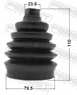 1417PNACTR Febest Fuelle transmisión delantero exterior