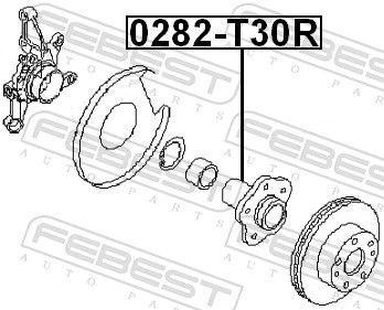 0282T30R Febest Buje de rueda trasero