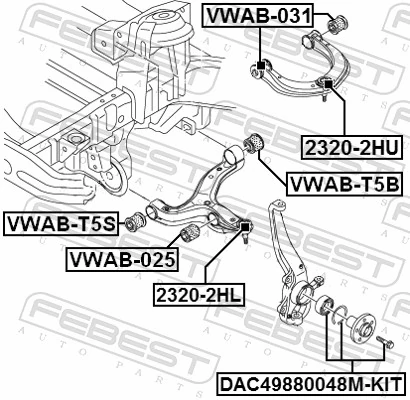 Rótula de suspensión superior Volkswagen AMAROK pick-up (2HA, 2HB, S1B, S6B, S7A, S7B) (2010 - 2026) precio, desde 16,25 EUR