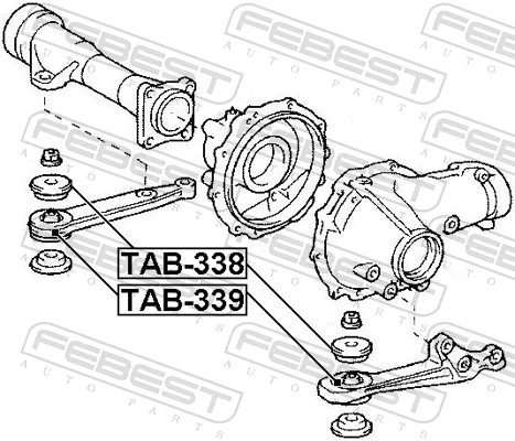 TAB338 Febest Silentblock del soporte del diferencial delantero
