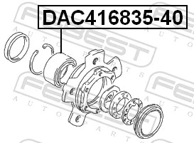 DAC41683540 Febest Rodamientos de rueda delantero