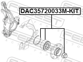 DAC35720033MKIT Febest Rodamientos de rueda delantero