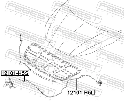 Cable de capó del motor para Hyundai Accent IV RB