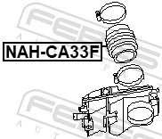 NAHCA33 Febest Conducto de aire, salida del filtro de aire