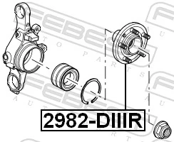 2982DIIIR Febest Buje de rueda trasero