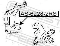 AS62282RS Febest Cojinete de muñón delantero