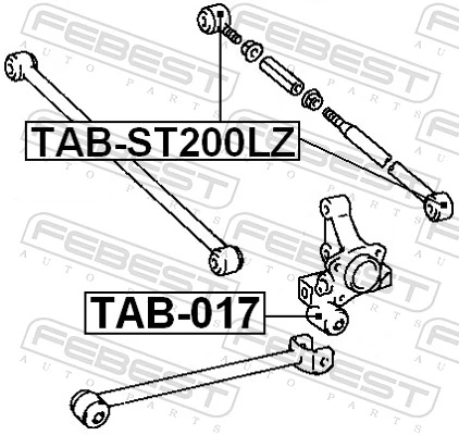 TABST200LZ Febest Silentblock de brazo transversal de suspensión trasera