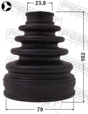 0115MCV30 Febest Fuelle transmisión delantero exterior