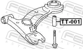 TT001 Febest Silentblock de brazo de suspensión delantero inferior