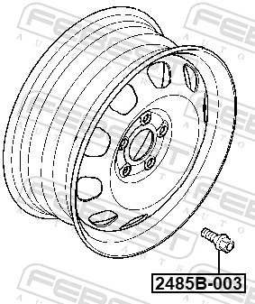 FEBEST 2485B003 tornillo de rueda BMW 3