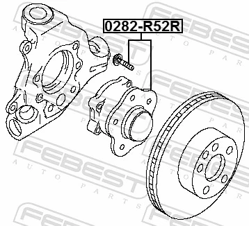 0282R52R Febest Buje de rueda trasero