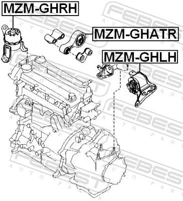 MZMGHATR Febest Taco de motor