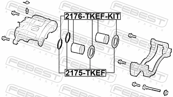 2176TKEFKIT Febest Kit de reparación de pinzas
