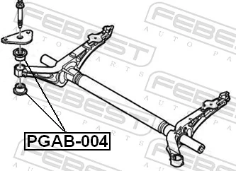 PGAB004 Febest Silentblock del puente trasero