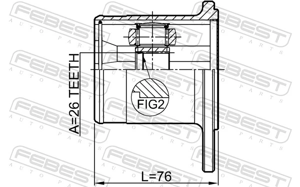 0711SX4R Febest Junta homocinética interior trasera