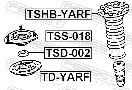 TSS018 Febest Soporte del amortiguador delantero