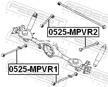 0525MPVR2 Febest Brazo longitudinal superior trasero izquierdo/derecho