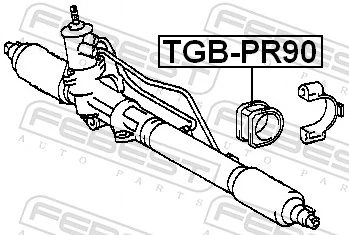 TGBPR90 Febest Buje de fijación de la cremallera de dirección