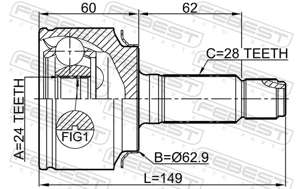 Junta homocinética para Honda Civic X FC, FK