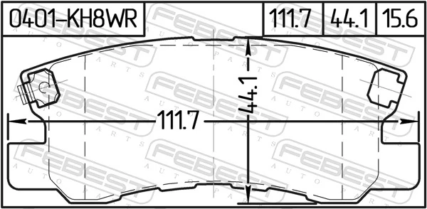 0401KH8WR Febest Pastillas freno traseras