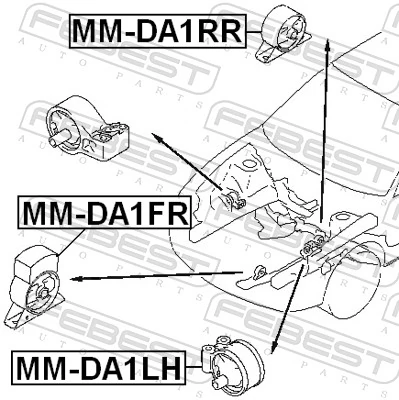 MMDA1FR Febest Soportes de motor delantero